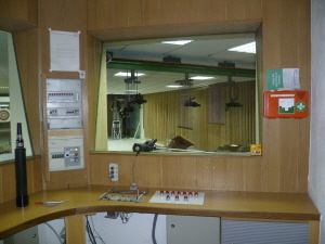 Leitstand der Schießaufsicht